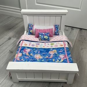 Handmade Wooden Doll Bed